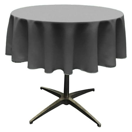 

Exlonjet Fabric & Foam Inc 45 Round Polyester Poplin Tablecloth. (Grey)