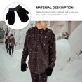 thumbnail image 5 of Mizh 2 Pairs Winter Mitten Gloves Lovely Warm Fleece Lined Thermal Mitten for Woman, 5 of 7
