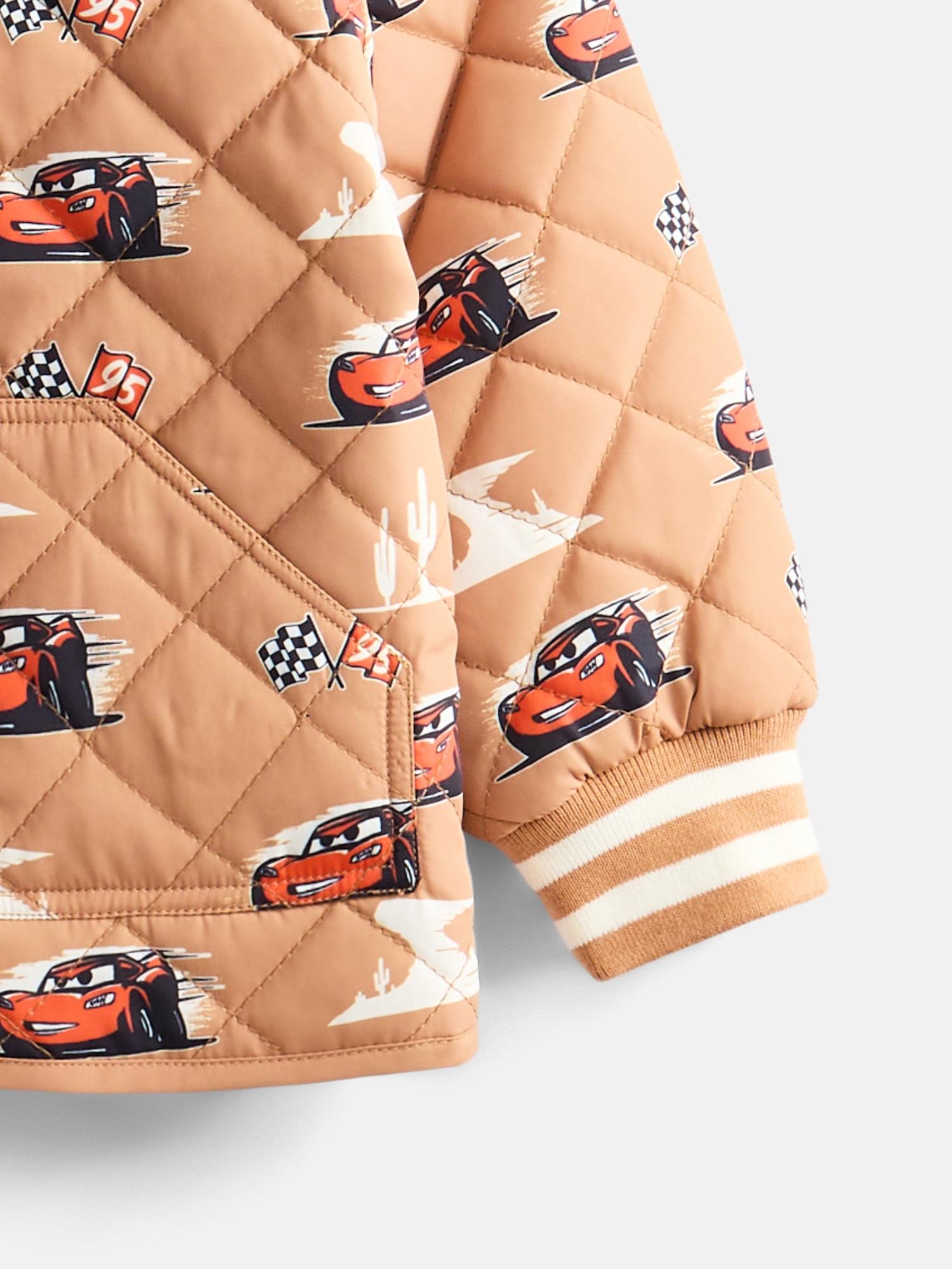 Disney Pixar Cars Toddler Boys Quilted Bomber Jacket, Sizes 12M-5T