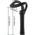 thumbnail image 7 of Matte Black Bathroom Basin Faucet Single Hole Single Handle Brass Waterfall Inlet Pipes Mixer Tap, 7 of 7