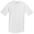 thumbnail image 1 of 580A Two-Button Baseball Jersey, White - Large, 1 of 1