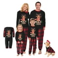 thumbnail image 2 of Family Christmas Pajamas Matching Sets Elk Print Long Sleeve Shirt and Plaid Pants Set Loungewear Soft Sleepwear, 2 of 7