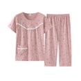 thumbnail image 1 of REDHOTYPE Fashion Print Pyjama Set Femmes 100% Coton Casual Home Pyjamas Plus Size Cool Short Sleeves M-XXXL Homewear, 1 of 2