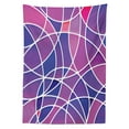 thumbnail image 3 of Ambesonne Abstract Tablecloth Rectangular Table Cover, Vibrant Colors Circles, 60"x84", Violet Pink and Blue, 3 of 4