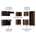thumbnail image 4 of Cocina Integral Esquinera Madesa Emilly Ice 417cm Marrón/Negro GCEM417001, 4 of 10
