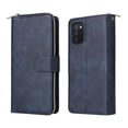 thumbnail image 3 of Decase for Samsung Galaxy A03s Case, Shockproof Wrist Strap Zipper Card Holder Cash Slots Kickstand Premium PU Leather Magnetic for Galaxy A03S Phone Case Protective Flip Cover,Blue, 3 of 6