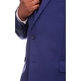 thumbnail image 2 of Mens Classic Fit Solid Royal Blue Two Button Wool Blazer Sportcoat, 2 of 3