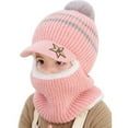 thumbnail image 2 of Sinhoon Winter Kid's Boy Girl Beanie Earflap Warm Hat Knitted Fleece Crochet Scarf Cap, 2 of 3