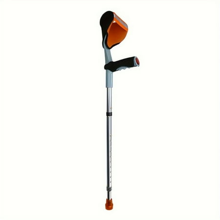 Adjustable Aluminum Forearm Crutch - Foldable Lightweight Design with Anti-Slip Handle - Ergonomic Mobility Aid for Seniors & Rehabilitation - Includes Protective Sleeve & Spare Tip"