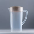 thumbnail image 5 of 0.8 Gal Clear Plastic Pitcher With Lid Large 9.84" Drink Container for Cold Drinks, Iced Tea, Lemonade, Milk, with Spout Filter & Scale, Beige, 5 of 6