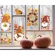 thumbnail image 4 of 104 piezas de calcomanías para ventana con motivo del Día de Acción de Gracias, calcomanías para ventana con hojas de otoño, decoraciones para ventana con calabazas, hojas de arce y pavos,, 4 of 7