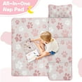 thumbnail image 4 of Pink Dog Paw Toddler Nap Mats for Kids Preschool,Sleeping Mat Bag or Kids,Toddler Sleeping Bag,Toddler Nap Mat or Daycare, 4 of 6