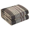 thumbnail image 2 of Dearfoams 3-Piece Brown Plaid Quilt Set for Teens Adults Seniors, King, 2 of 5