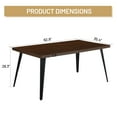 thumbnail image 4 of Homy Casa Dining Table for 4-6 Person - Kitchen Din Table for Kitchen Dining Room, Walnut, 4 of 8