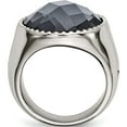 thumbnail image 2 of Stainless Steel Polished Grey Glass Ring (Size 6) Made In China sr610-6, 2 of 5