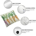 thumbnail image 4 of Awypu  Easter Pillow Covers 2pcs,Watercolor Orange Carrots Decorations Throw Pillow Covers,Spring Haliday Farmhouse Decor Pillow Case for Home Sofa Couch(05-018) 12x12in, 4 of 6