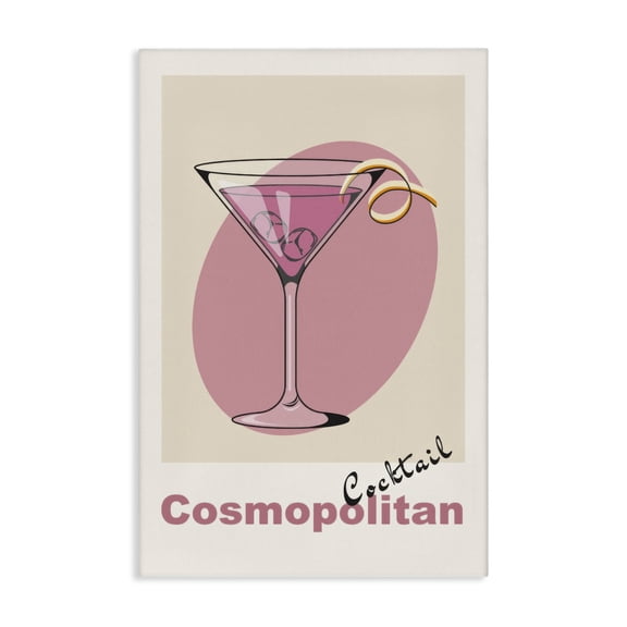 Stupell Industries Art Deco Vintage Cosmo Cocktail Canvas Art, 16 x 24, by LSR Design Studio