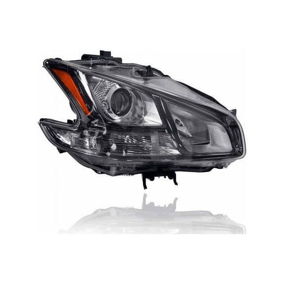 Headlight - Compatible/Replacement for '11-14 Nissan Maxima S/SV/Sport Package - Xenon, Black Bezel - Right Hand - Passenger - 26010ZY80A