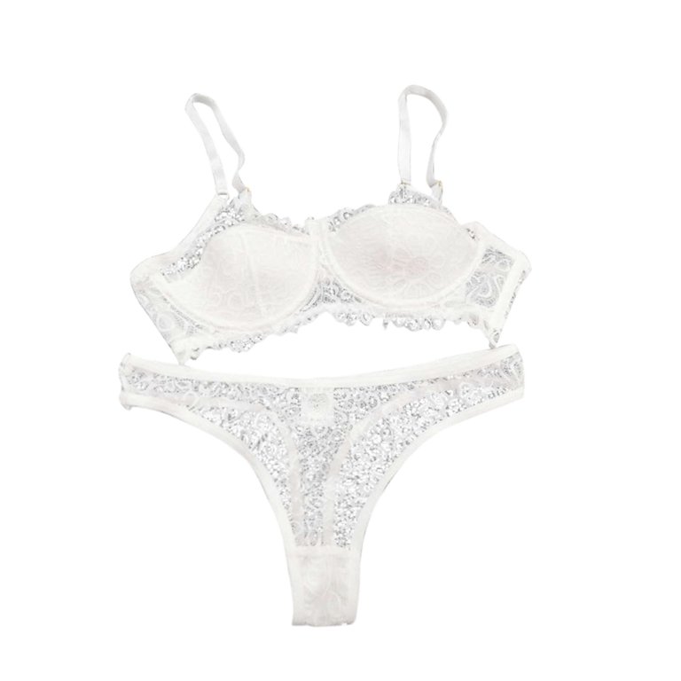 White Embroidered Hollow Brassiere Bra And Panties Set Back With Lace  Underwear Sexy Lingerie For Women A/B/C Cup Style 211104 From Dou02, $16.33