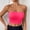 #0300-Hot Pink, variant on Women Strapless Bandeau Tanks Casual Backless Shirts Sleeveless Solid Blouse Multiple Color Options