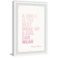 thumbnail image 2 of Marmont Hill A Smile Is The Best Make-Up A Girl Can Wear Framed Wall Art, 8.00" x 1.50", 2 of 6
