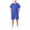 Blue, variant on Linfrsh Boys Summer Athletic 2 Outfits Solid Color Performance Short Sleeve Casual Short Kids Clothing Set Blue,1-2 Years