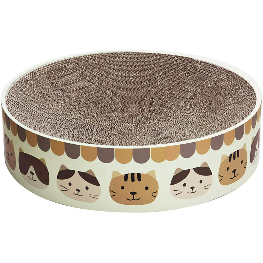 ScratchMe Cat Scratching Post Lounge Bed, Round Shape Cat Scratcher