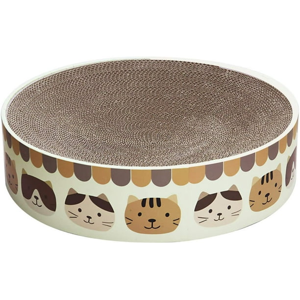 ScratchMe Cat Scratching Post Lounge Bed, Round Shape Cat Scratcher