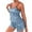Blue, variant on Tnhcen Women's Summer Thin Strap Tank Shorts Sleepwear Set Heart Print Two-Piece Pajama with Elastic Waist for S to 3XL