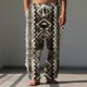 thumbnail image 1 of Pantalones largos para hombre, cintura elástica, transpirables, cómodos, suaves, informales, de playa, de poliéster., 1 of 5