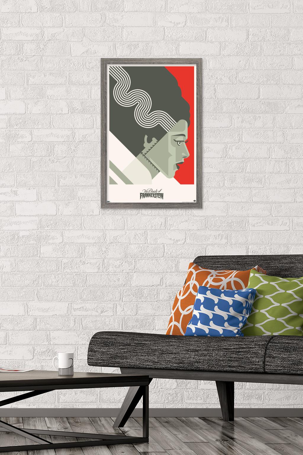 The Bride of Frankenstein - Graphic Wall Poster, 14.725" x 22.375" Framed