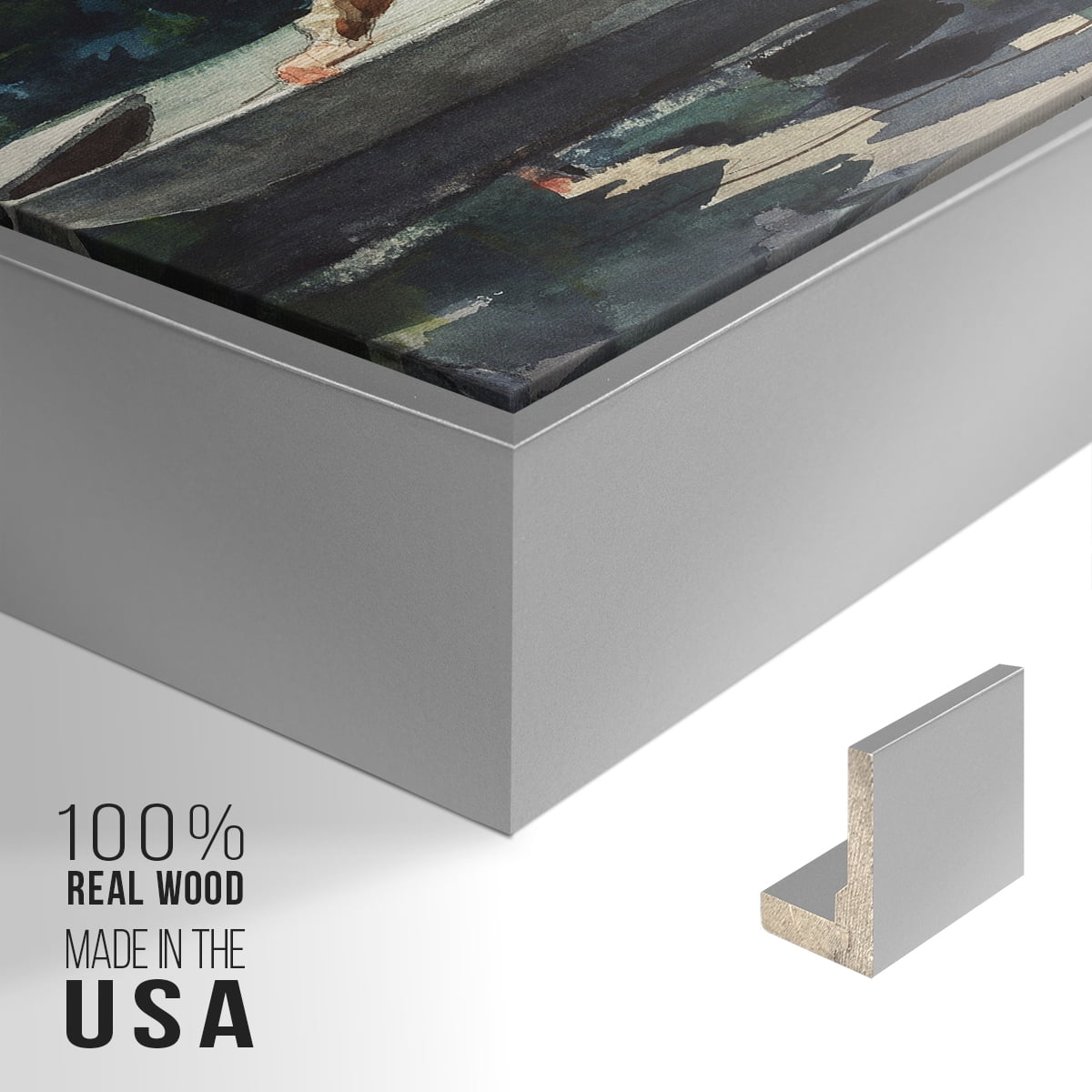 Vintage Landscape-CXXXVII By Wexford Home Framed in Silver Wood Gallery Wrapped Canvas 17 in. x 25 in.