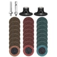thumbnail image 1 of Uxcell 28pcs Juego de Discos de Cambio Rápido de 2" con Soporte de Almohadilla de 1/4" para Lijado de Grano Grueso/Medio/Fino para Pulido y Eliminación de Óxido, 1 of 7