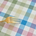 thumbnail image 6 of Spring Easter Tablecloth Rectangle Green Blue White Pastel Buffalo Check Plaid Table Cloth - 60 X 84 Oblong Polyester Gingham Table Cover Countryside Reusable Waterproof for Summer Party Picnic Dinner, 6 of 6