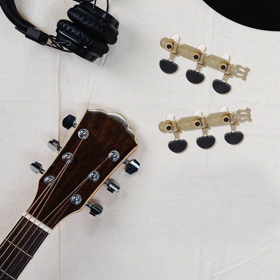 Raindrops Black Classical Guitar Tuners Set of 1 - Fast and Accurate Guitar Tuning Accessories