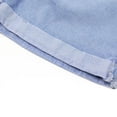 thumbnail image 6 of Cethrio Kids Girls Denim Shorts, Elastic Waist Pocket Solid Color Short Jeans Light Blue Size 3 T, 6 of 6