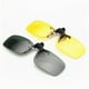 thumbnail image 2 of 2 gafas de sol polarizadas unisex con clip para conducir, visión nocturna, lentes de resina, talla grande (cristal amarillo y gris), 2 of 7