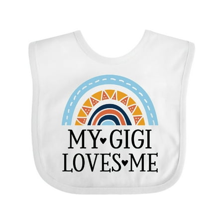 

Inktastic My Gigi Loves Me Rainbow Gift Baby Boy or Baby Girl Bib