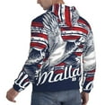 thumbnail image 6 of Kdxio Mallard Duck With American Flag Print Mens Casual Hooded Collar Drawstring Hoodies Pullover Sweatshirts Casual Long Sleeve Shirts-4X-Large, 6 of 7