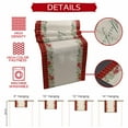 thumbnail image 6 of Burlap Table Runner 108 Inches Long,Merry Christmas Poinsettia Red Berry Non-Slip Kitchen Table Runners for Dining Room Everyday Use Party Table Decorations Green Leaves Red Plaid, 6 of 9