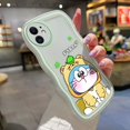 thumbnail image 3 of Funda de teléfono para Samsung galaxy S10 4G S10 Plus funda protectora HP lindo patrón Doraemon patrón colorido borde suave transparente funda de teléfono a prueba de golpes simples casos transparente, 3 of 4