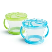 Munchkin Snack Catcher Toddler Snack Cups, Blue/Green, 2 Pack, Unisex