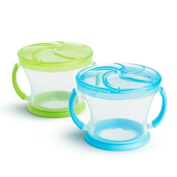 Munchkin Snack Catcher Snack Container Cup, 2 Pack, Blue/Green