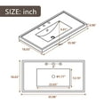 thumbnail image 6 of 36” Bathroom Vanity with Sink, White Bathroom Storage Cabinet with Doors and Shelf,Wood Cabinet Basin Vessel Sink Set with Drawers,Ceramic Sink (White with Sink), 6 of 10