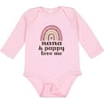 thumbnail image 3 of Inktastic Nana and Pappy Love Me Rainbow Girls Long Sleeve Baby Bodysuit, 3 of 5