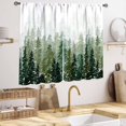 thumbnail image 4 of Forest Curtains,Watercolor Green Forest Pine Trees Natural Landscape Printed Drapes Treatments for Bedrooms Living Rooms Kitchens Cafe 2 Panel,55X39 Inch, 4 of 6