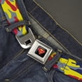 thumbnail image 2 of DC Comics Seatbelt Buckle Belt, Superman Camo Yellow Red Blue Gray, Youth 20 to 36 Inches, 2 of 5