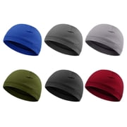 WSNIJFU 6 Pieces Men Skull Caps Cotton Beanies Sleep Hats Multifunctional Helmet Liner Cap for Men and Women