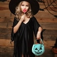 thumbnail image 5 of MOQIN Halloween Pumpkin Candy Bags for Kids, Trick or Treat, Reusable Pumpkin Buckets Trick or Treat Bags Holder Handbag for Kids Costume Party Favors Supplies, Light blue, 5 of 9