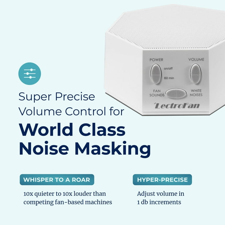 LectroFan EVO Sound Machine - 22 Non-Looping White Noise & Fan Sounds, Sleep Timer, USB Powered For Adults, Travel (Renewed)